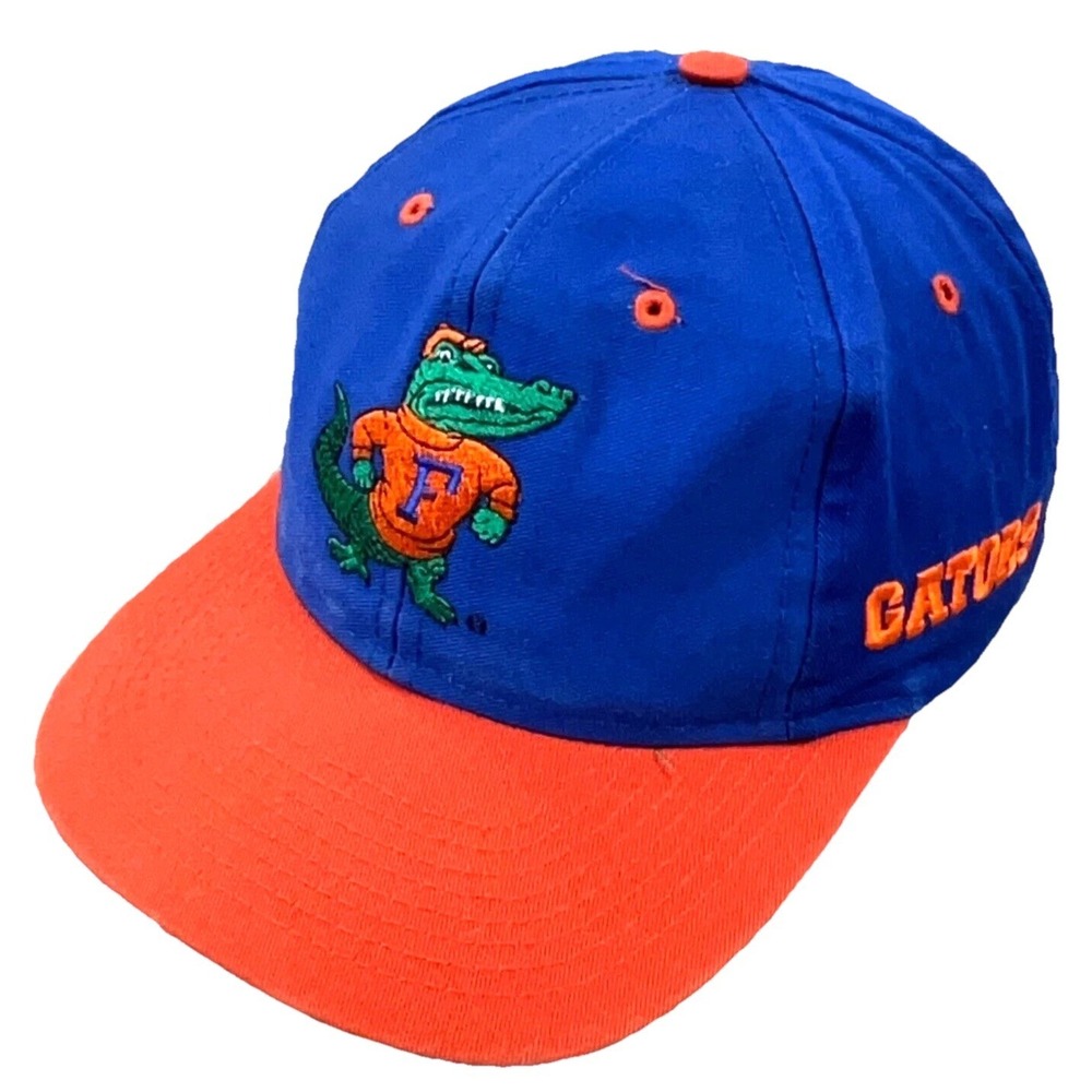Vintage Florida Gators Snapback Hat Cap Blue Orange Y2K 2000s Blockhead Twill